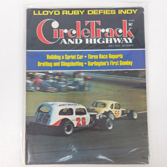 1971 Circle Track & Highway Magazine Lloyd Ruby Indy Sprint Darlington Racing - Picture 1 of 7